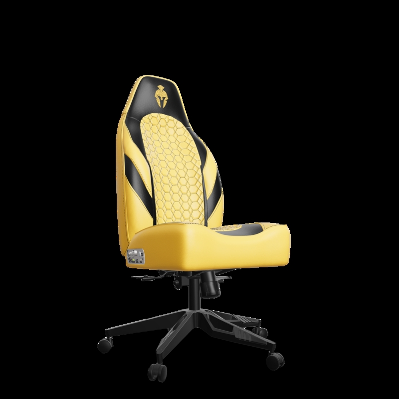 Armless Gaming Chair with Integrated Haptic Control Panel Technology