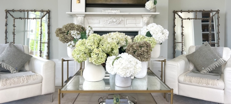 Artificial Hydrangea Flowers | Lifelike Faux Hydrangeas