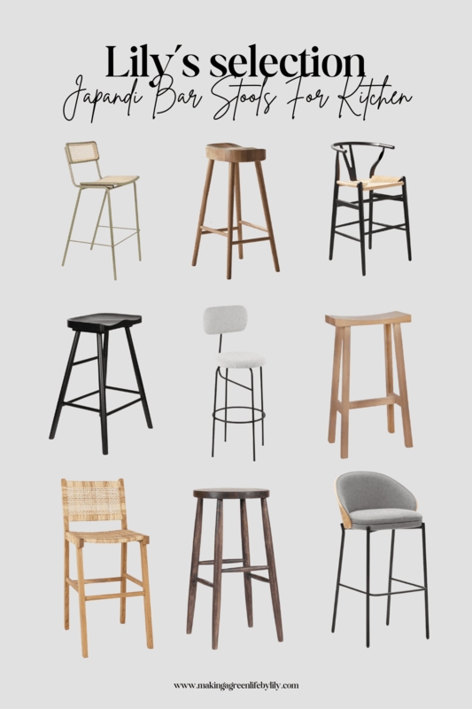 Bar Stool collection featuring slim frames and woven textures