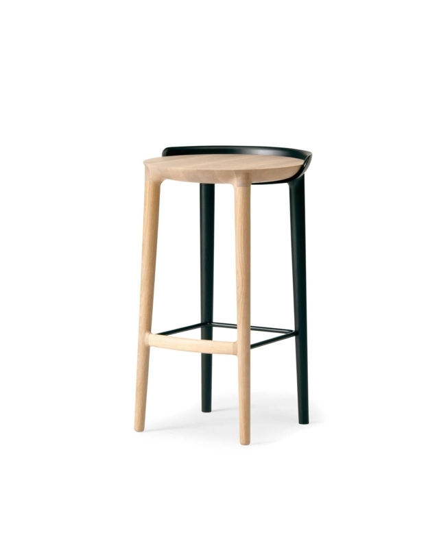 Bar Stool minimalist two-tone frame with round seat