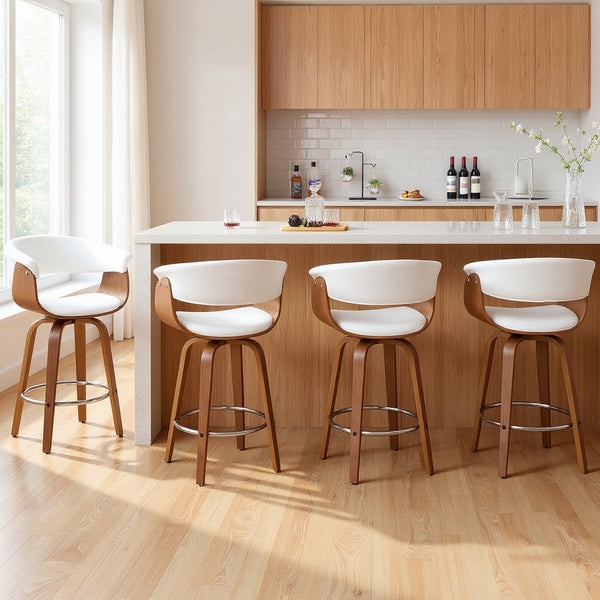 Bar Stool with Bentwood Frame and Swivel Seat