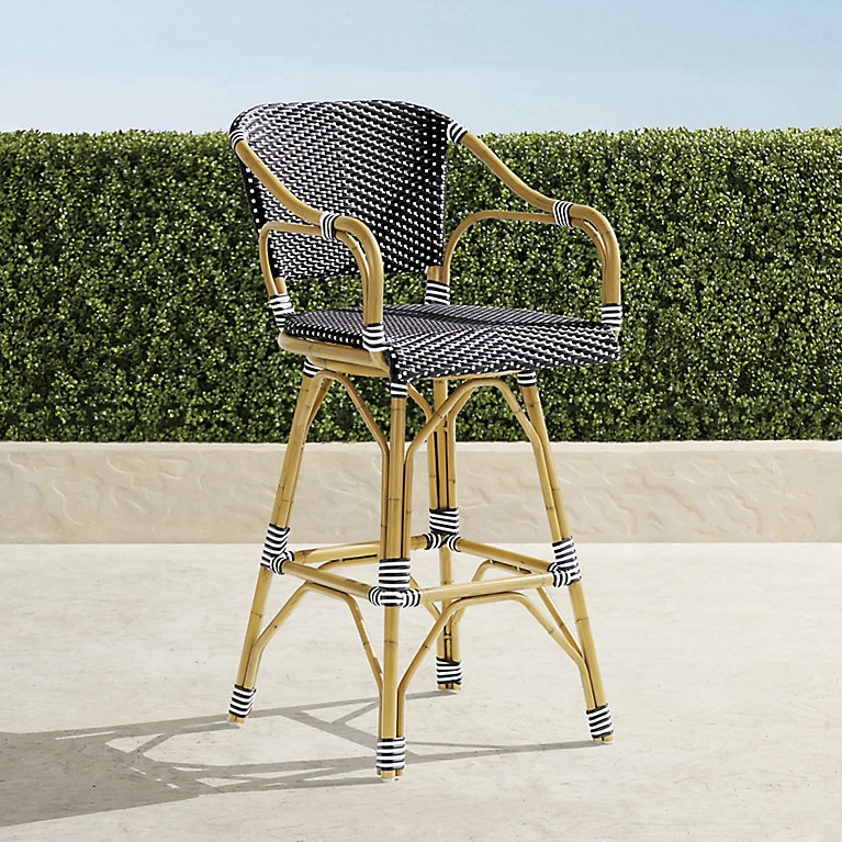Bar Stool with Swivel Base Mechanism and Black White Checkerboard