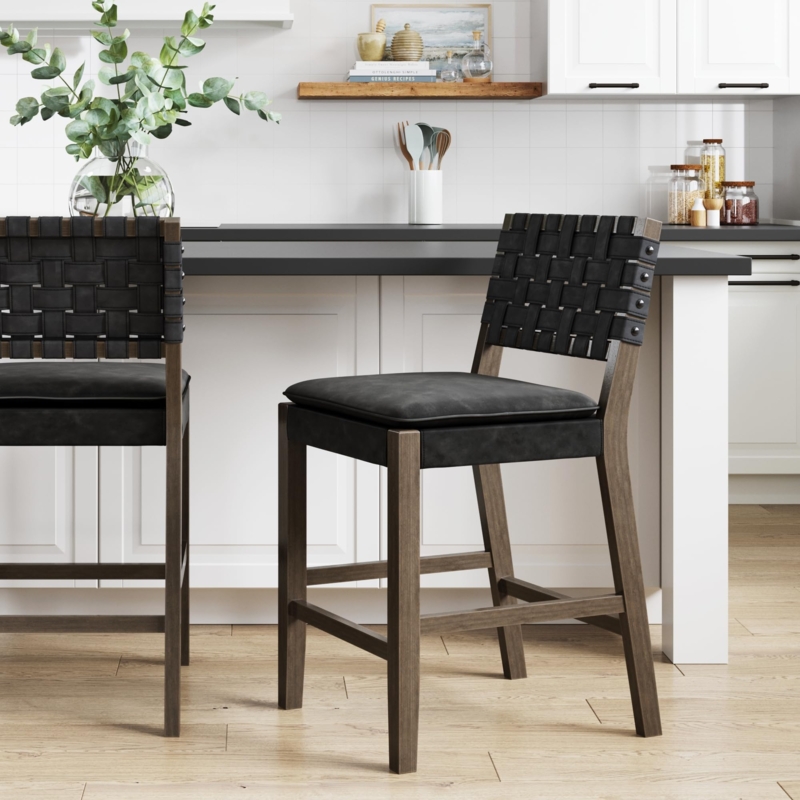Leather Counter Height Bar Stools