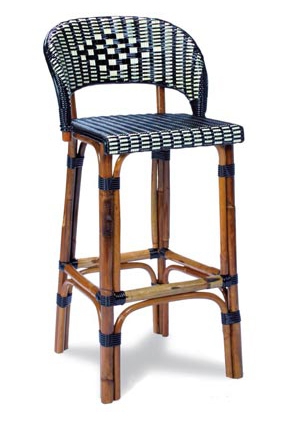 Barstool designed with Black Joint Wraps and Checkerboard Pattern