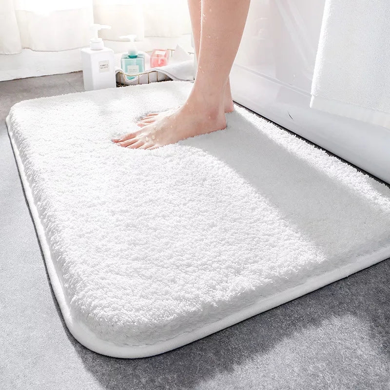 Bath Rug Thick Cushioning High Pile Absorbent Texture