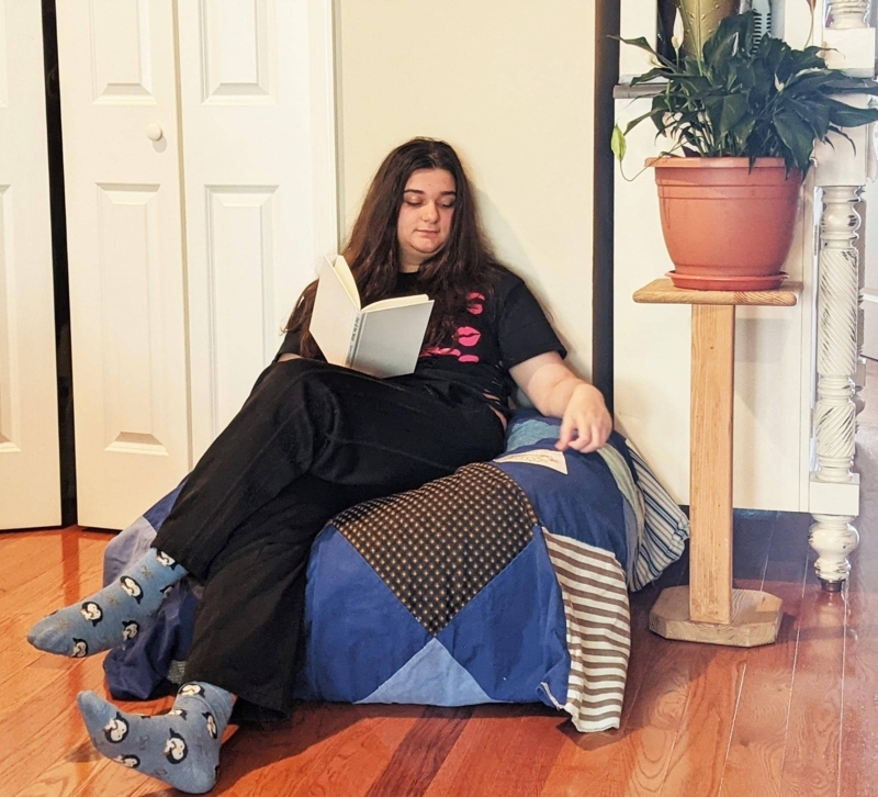 Bean Bag Chair Patchwork Design Mixed Patterns Eco Foam Fill