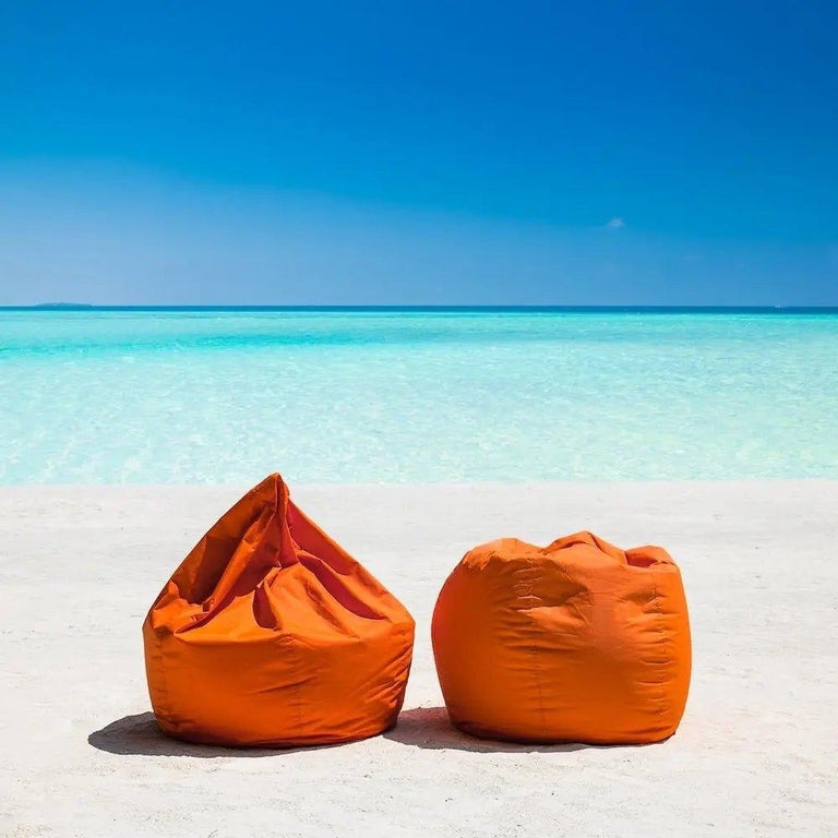 Bean Bag Chair Vibrant Orange Teardrop Outdoor Beach Seating