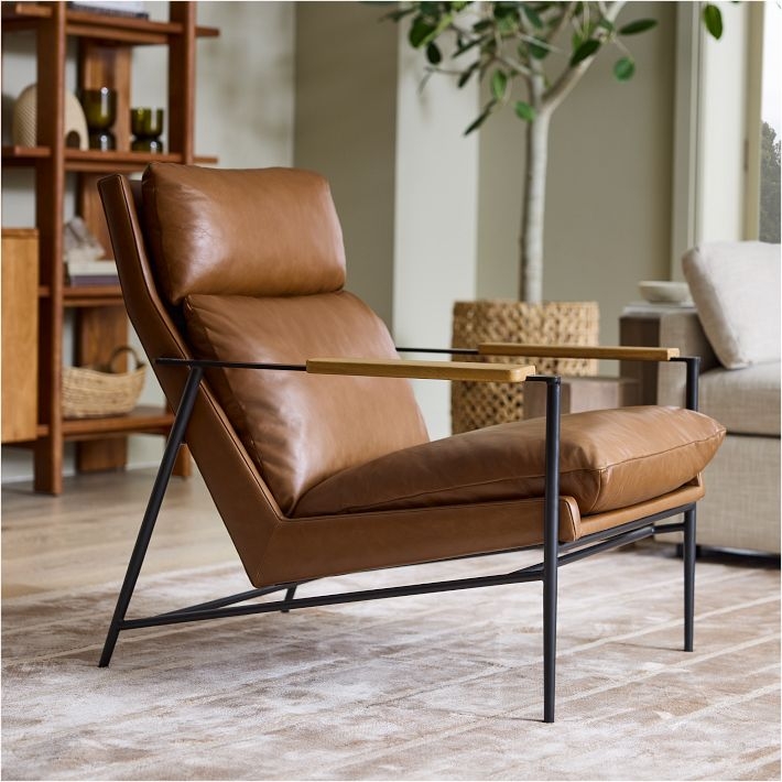Best modern leather armchairs Store Kinsley Leather Chair West Elm