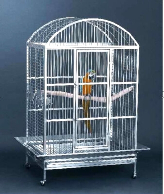 Bird Cage, Large Format, Reflective Stainless Steel, Rolling Enclosure