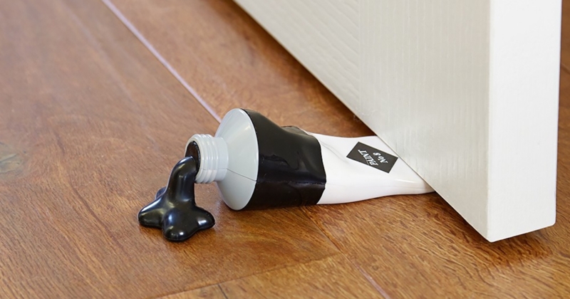 Black And White Doorstop Paint Tube Spill Effect High Contrast