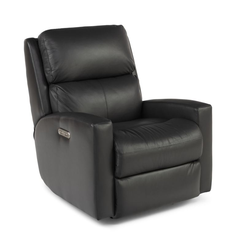 Black Power Rocker Recliner Chair with Track Arms