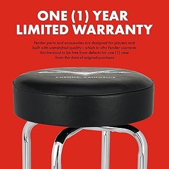 Black Swivel Barstool Chrome, Fender Chevron Logo, Tubular Frame