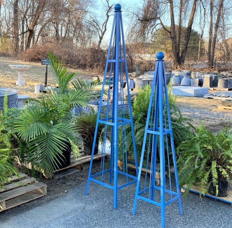 Blue Iron Obelisk, Medium - New England Garden Company