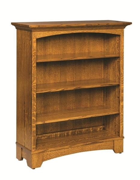 Bookcase Arched Top Valance Recessed Panels Mission