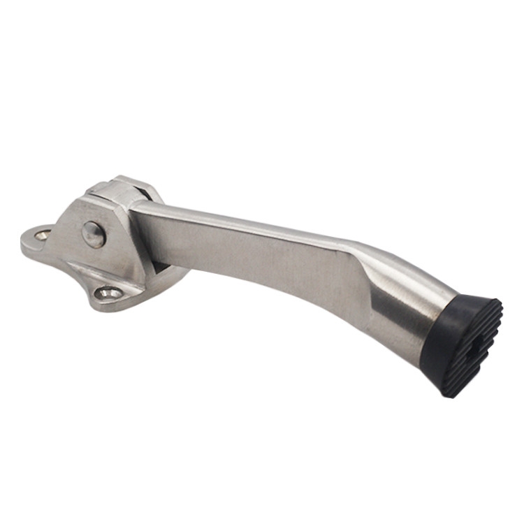 Brushed Stainless Steel Door Mounted Kick-Down Door Holder