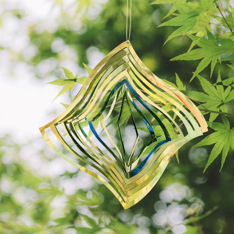Buy 3D Star Metal Mirror Wind Chimes for Sale