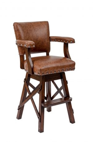 Buy Darafeev's El Dorado Rustic Wood Swivel Stool (flared legs)  Free  shipping!