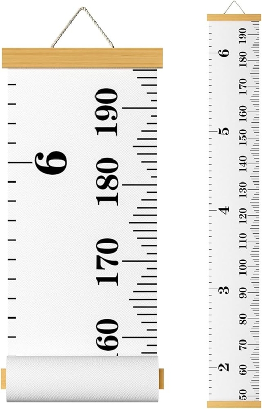 Canvas Growth Chart Rollable Design with Bold Black Typography