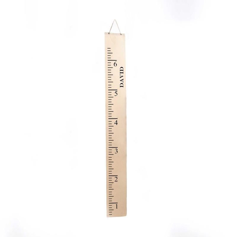 Canvas Growth Chart with Personalized Text and Rope Hanging Loop