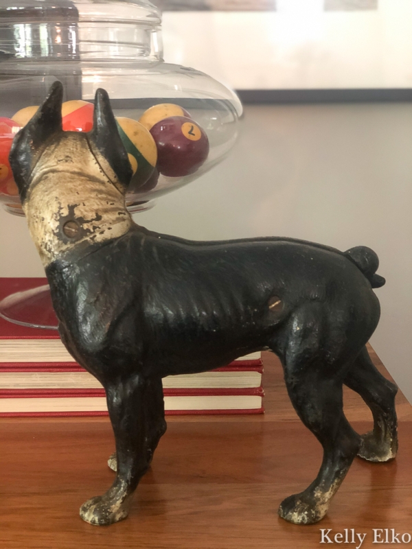 Cast Iron Doorstop Dog Figurine Flathead Screws Casting Seams