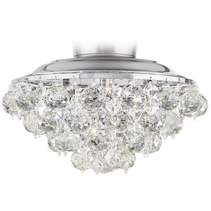 Ceiling Fan Light Kit, Faceted Crystal Balls, Cascading Design