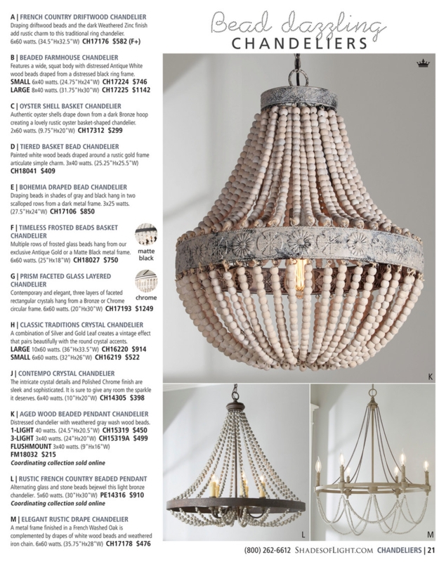 Chandelier Glass And Stone Bead Alternating Light Bronze Hoop