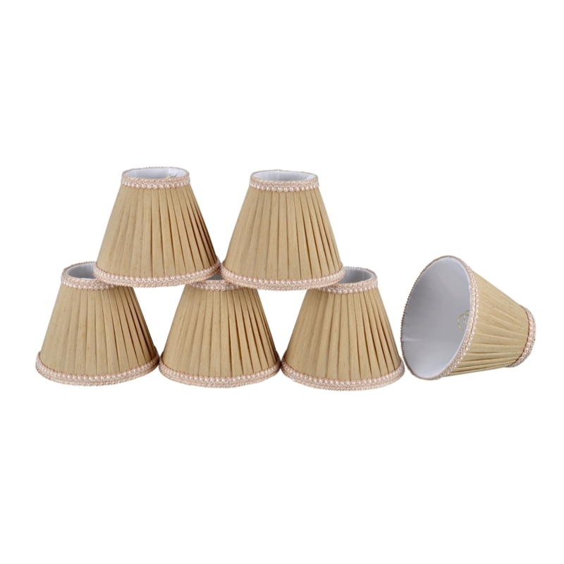 Chandelier Lamp Shade Pleated Empire Braided Trim