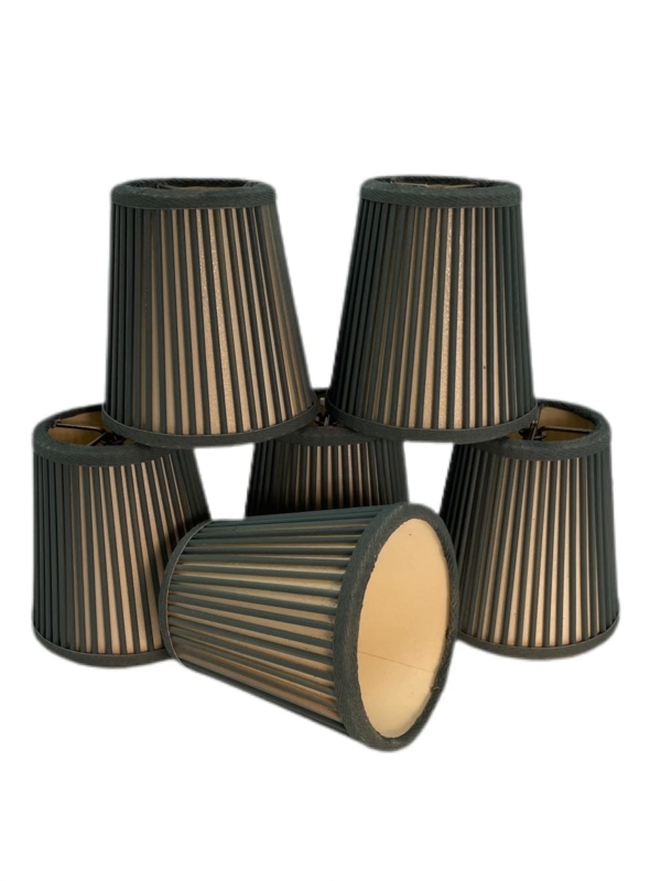 Chandelier Shade Matte Black Vertical Stick Ribbed Design