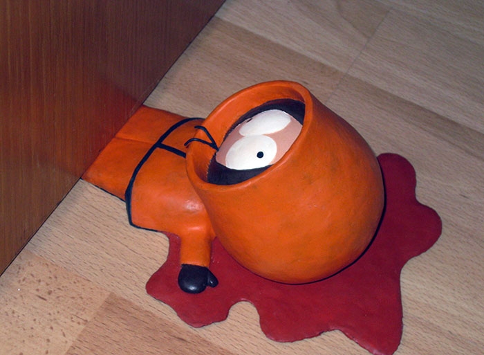 Character Themed Doorstop Puddle Base Vibrant Orange Novelty