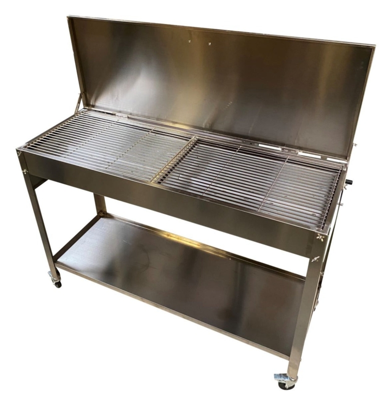 Charcoal Bbq Commercial Grade Stainless Steel with Hinged Lid