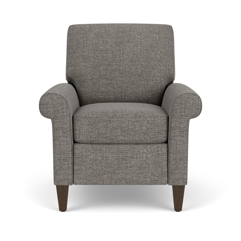 Charcoal Grey Recliner Chair featuring Textured Weave Upholstery