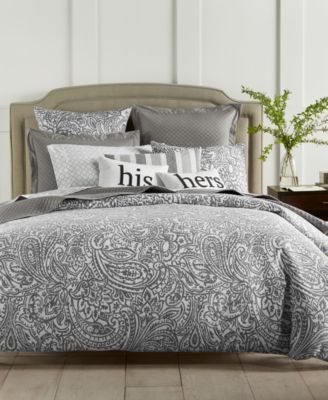 Charter Club LAST ACT! Stone Paisley Cotton 300-Thread Count 3-Pc. King  Duvet Cover Set, Created for Macy's - Macy's