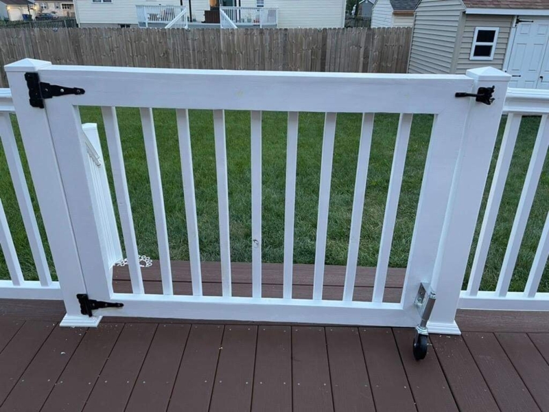 Cheap pet gate for porch Clearance Tucker Murphy Pet Full Matel  Freestanding Dog Gate With Door 24 Inch Height Foldable Pet Dog Fence Extra  Wide Free Standing Small Dog Gates For Doorways