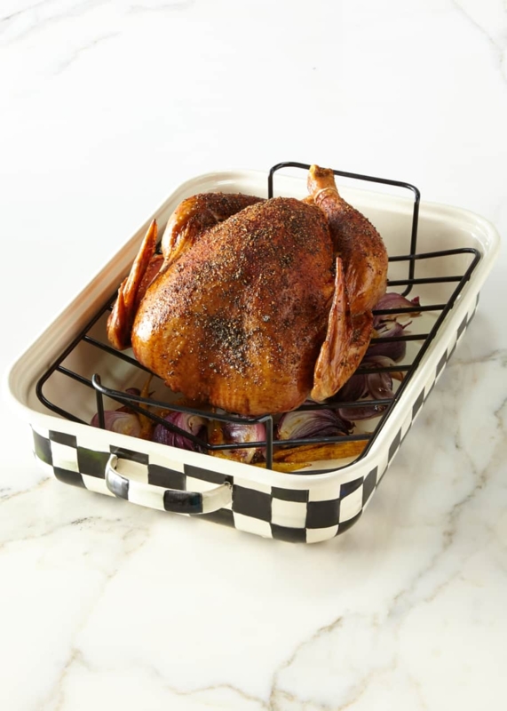 Checkerboard Roasting Pan Deep Sides with Wire Rack