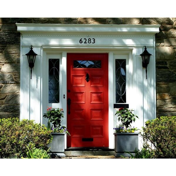 Classic Floating House Number: Matte Black Finish for Transom Mounting