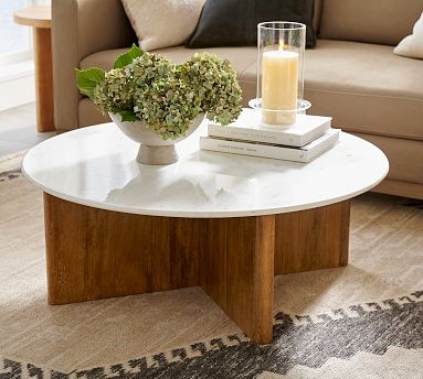 Marble Top Round Coffee Table