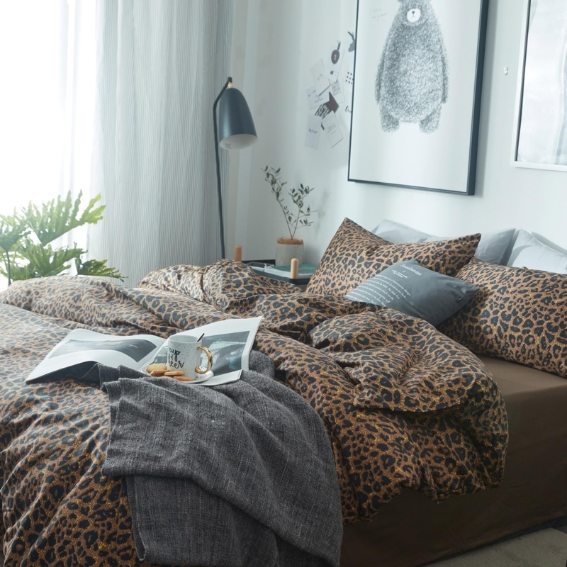 Leopard Print Comforter Set Queen