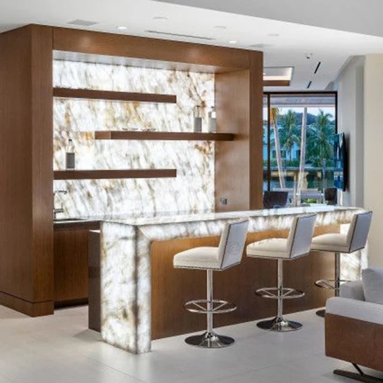 Contemporary Home Bar Counter Design Marble Stone LED Bar Table for Home - Home  Bar Counter, Contemporary Home Bar |