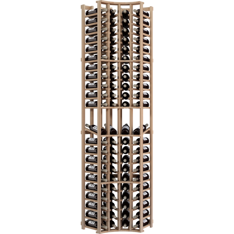 Corner Wine Rack Curved Front with Middle Display Row