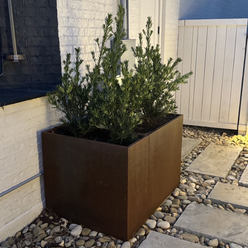 Corten Steel Planter Square Oxidized Modular Garden Box
