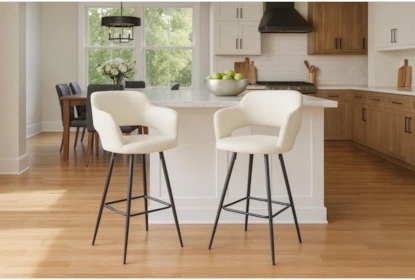 Counter Stool with Cutout Sides and Bucket Seat
