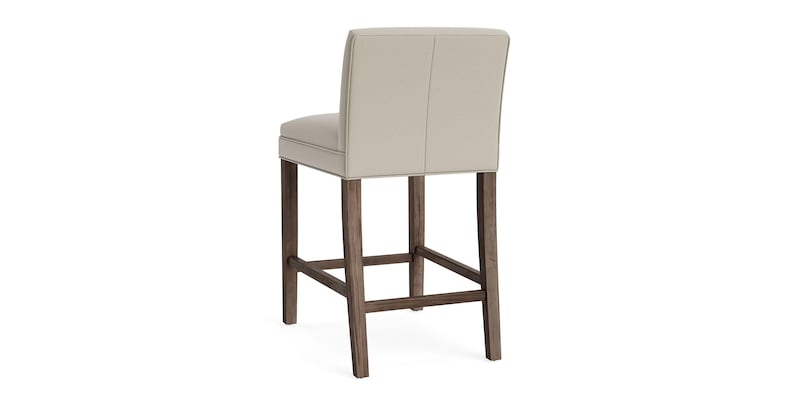 Counter Stool with Vertical Center Seam and Flared Legs