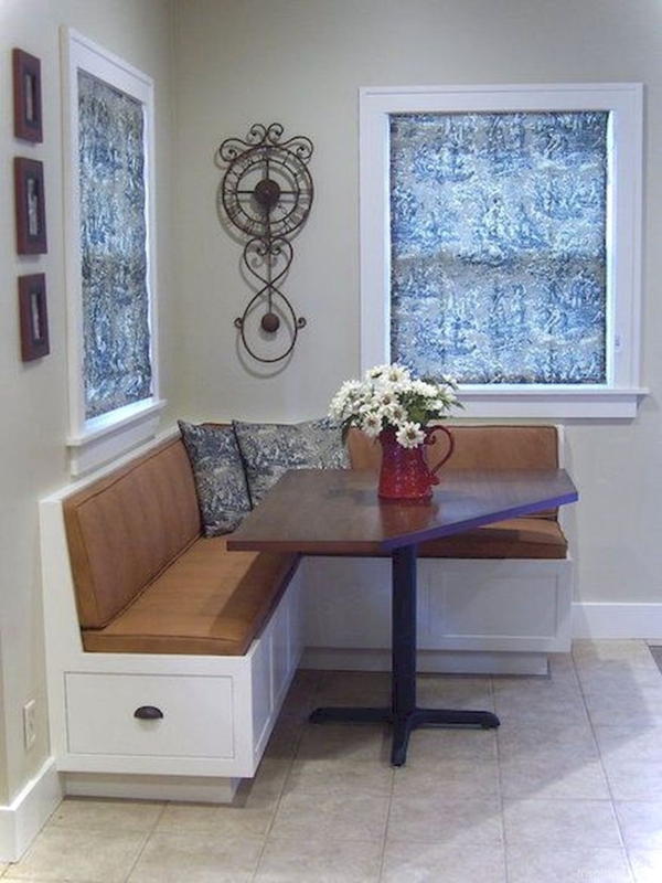 Cozy Corner Bench Dining Set with Built-In Storage | Foter