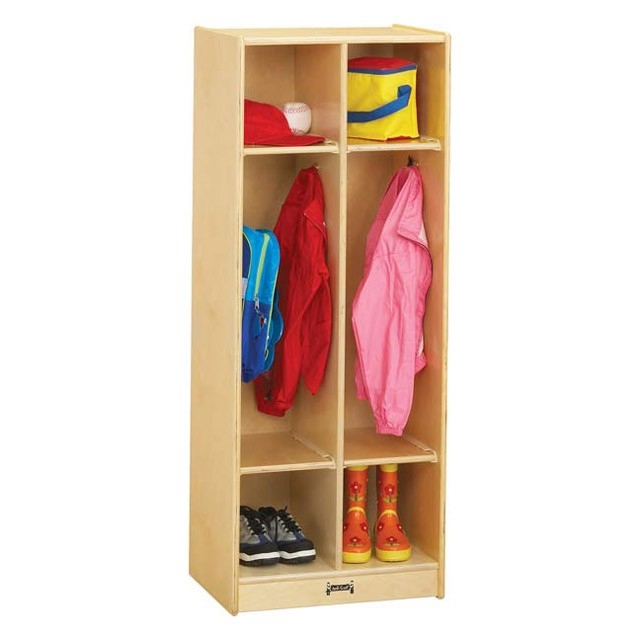 Cubby Locker with Compact Footprint, Dual Sections for Entryways