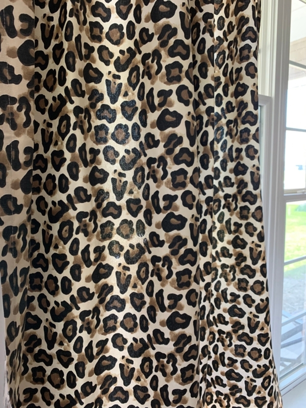 Curtains: Chocolate Brown Leopard Rosette Pattern, Modern Boho Drapery
