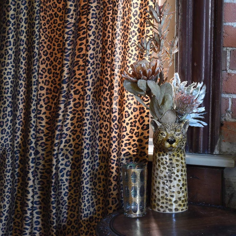 Leopard Print Window Curtains