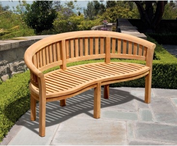 Curved Garden Benches | Curved Outdoor Benches | Curved Teak Benches