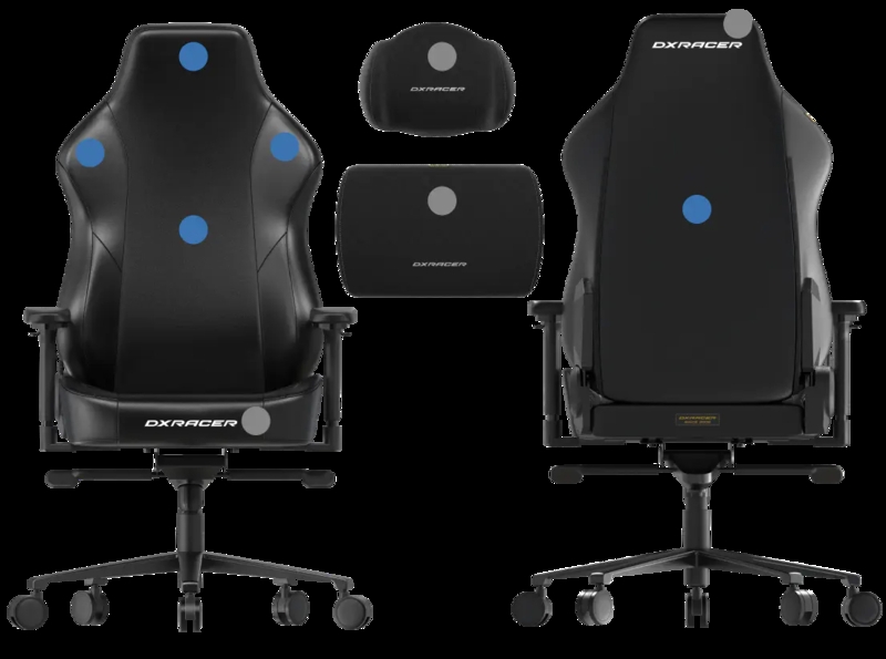 Custom Matte Black Gaming Chair with Adjustable Lumbar Support Cushion