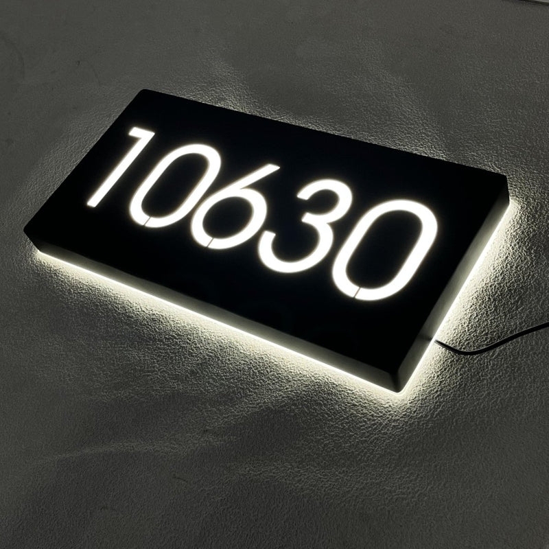 Custom Personalized Address Number Place,LED Number Lights Custom Meta