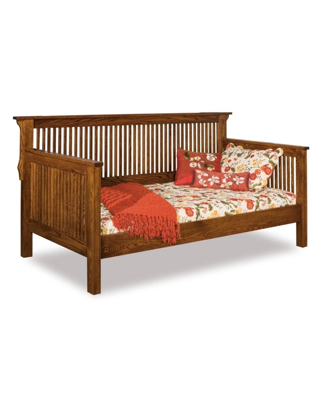 Daybed Mission Style Spindle Back Warm Wood Craftsman Guest Bed